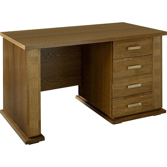 Стол письменный «Тунис» П6.343.2.25 (П343.25-1Ш), Материал: ДСП+шпон, Цвет: дуб рустикаль с золочением (8C3A1787-kopiya.jpg) Стол письменный «Тунис» П6.343.2.25 (П343.25-1Ш)