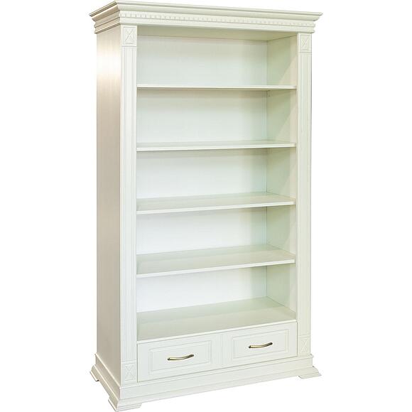 Стеллаж 2д «Верди Классик» П1.0487.0.22, Материал: массив дуба, Цвет: Слоновая кость (8C3A1827-kopiya-3-1.jpg) Стеллаж 2д «Верди Классик» П1.0487.0.22