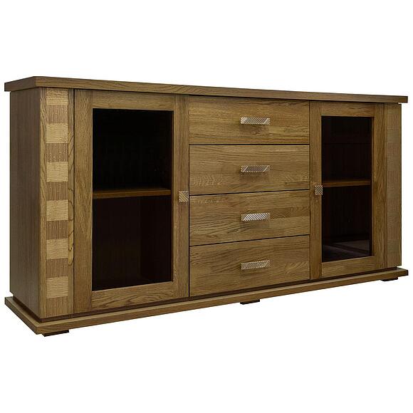 Тумба комбинированная «Тунис» П6.343.0.03 (П343.03Ш), Цвет: дуб рустикаль с золочением (8C3A9111.jpg) Тумба комбинированная «Тунис» П6.343.0.03 (П343.03Ш)