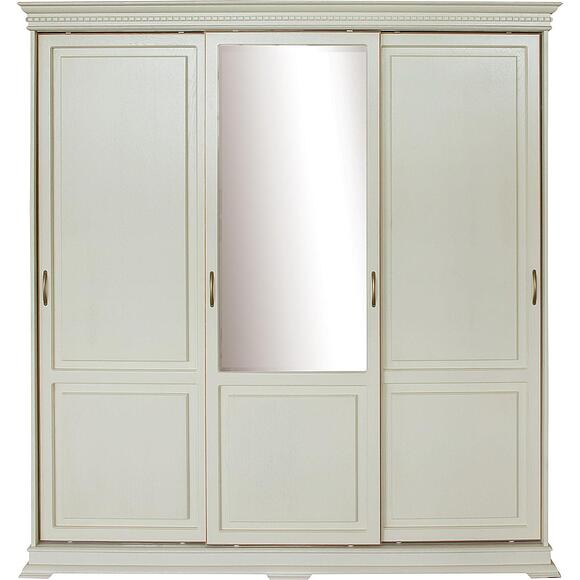 Шкаф-купе 3д «Верди Классик» П3.0487.1.38, Материал: массив дуба, Цвет: Слоновая кость с золочением (8C3A9131-2.jpg) Шкаф-купе 3д «Верди Классик» П3.0487.1.38