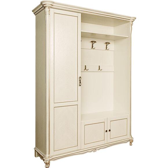 Шкаф комбинированный 3д «Алези» П1.350.3.01/П1.350.3.01-01 (П540.01/П540.01-01), Материал: массив дуба, Цвет: Слоновая кость с золочением (Alezi_1_P540-01.jpg) Шкаф комбинированный 3д «Алези» П1.350.3.01/П1.350.3.01-01 (П540.01/П540.01-01)