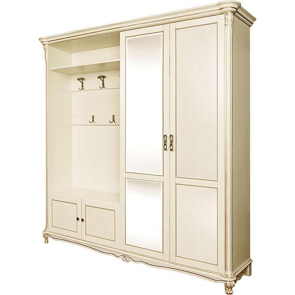 Шкаф комбинированный 4д «Алези» П1.350.3.12/П1.350.3.12-01 (П540.02з/П540.02з-01), Материал: массив дуба, Цвет: Слоновая кость с золочением (Alezi_2z_540-02z-01.jpg) Шкаф комбинированный 4д «Алези» П1.350.3.12/П1.350.3.12-01 (П540.02з/П540.02з-01)