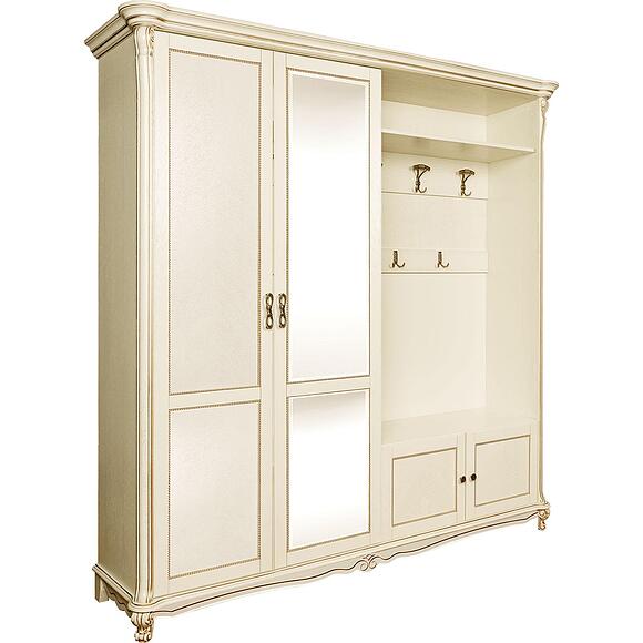 Шкаф комбинированный 4д «Алези» П1.350.3.12/П1.350.3.12-01 (П540.02з/П540.02з-01), Материал: массив дуба, Цвет: Слоновая кость с золочением (Alezi_2z_540-02z.jpg) Шкаф комбинированный 4д «Алези» П1.350.3.12/П1.350.3.12-01 (П540.02з/П540.02з-01)