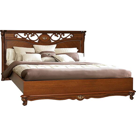 Кровать двойная «Алези» с низким изножьем, Материал: массив дуба, Цвет: Античная бронза, Механизм трансформации: без механизма, Спальное место: 2000x1200 мм, Размер: 2180х1452х1045 (Antichnaya_bronza_Krovat_dvojnaya_Alezi-16-1_P349-16-1.jpg) Кровать двойная «Алези» с низким изножьем