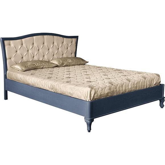 Кровать «Флорентина» БМ851, Материал: МДФ, облицованная шпоном дуба, Цвет: голубой агат, Механизм трансформации: без механизма, Спальное место: 2000x1600 мм, Размер: 2063x1788x1178 мм (Krovat_2-16_Frolentina_2679_Bm851_golyboi_agat.jpg) Кровать «Флорентина» БМ851