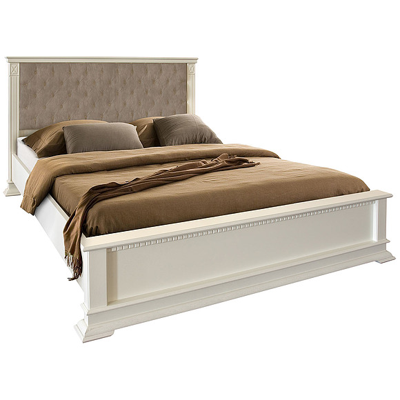 Кровать двойная «Верди Классик» П3.0487.1.24 с подъёмным механизмом, Материал: массив дуба, Цвет: Слоновая кость, Спальное место: 2000x1600 мм, Размер: 2207×1774×1119 (Krovat_2-16_Verdi-Klassik-_P3-0487-1_Slonovaya_kost.jpg) Кровать двойная «Верди Классик» П3.0487.1.24 с подъёмным механизмом