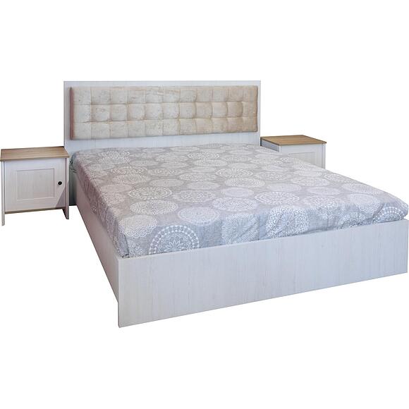 Кровать 2-16 «Парма» П7.050.1.01 - Только онлайн, Материал: ЛДСП, Цвет: сосна рандерс, Спальное место: 2000x1600 мм, Размер: 2058×1778×1070 (Krovat_Parma_P050-1201M_sosna_randers-deb_kantri_zolotoi-3.jpg) Кровать 2-16 «Парма» П7.050.1.01 - Только онлайн