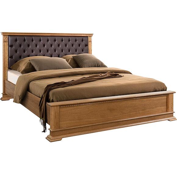 Кровать двойная «Верди Классик» П3.0487.1.24 с подъёмным механизмом, Материал: массив дуба, Цвет: Дуб рустикаль, Спальное место: 2000x1600 мм, Размер: 2207×1774×1119 (Krovat_dvoinaya_Verdi_Luks_16_P434-2-3.jpg) Кровать двойная «Верди Классик» П3.0487.1.24 с подъёмным механизмом