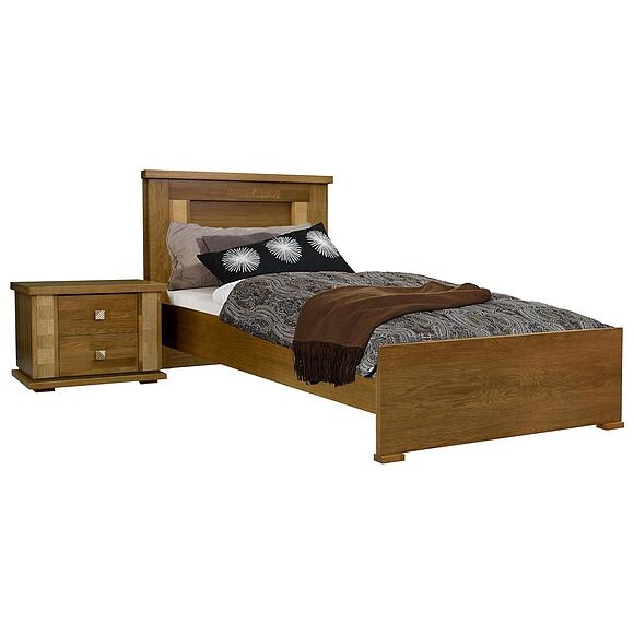 Кровать одинарная «Тунис» П6.343.1.08 (П344.08), Материал: ДСП+шпон, Цвет: Медовый с золочением, Спальное место: 2000x900 мм, Размер: 2088х1024х970 (Medoviy_s_zolotom_Krovat_odinarnaya_Tunis_P344-08.jpg) Кровать одинарная «Тунис» П6.343.1.08 (П344.08)