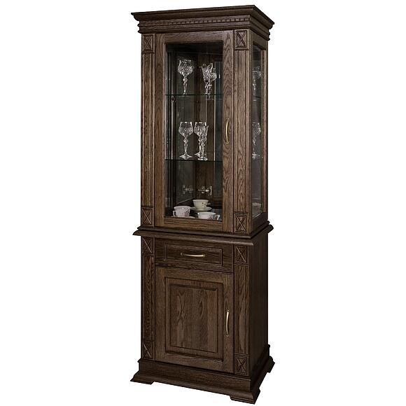 Шкаф комбинированный «Верди Классик» П1.0487.0.34-01, Материал: массив дуба, Цвет: Табак (Shkaf-kombinirovanyy-Verdi-Lux-1z-P487-34z_tabak-1.jpg) Шкаф комбинированный «Верди Классик» П1.0487.0.34-01