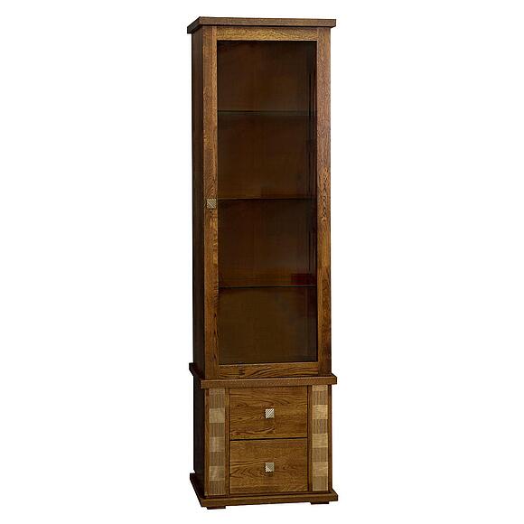 Шкаф с витриной «Тунис» П6.343.0.21 (П343.21-1Ш), Материал: ДСП+шпон, Цвет: Черешня с золочением (Shkaf_Tunis_P343-21SH_chereshnya_zoloto-2.jpg) Шкаф с витриной «Тунис» П6.343.0.21 (П343.21-1Ш)