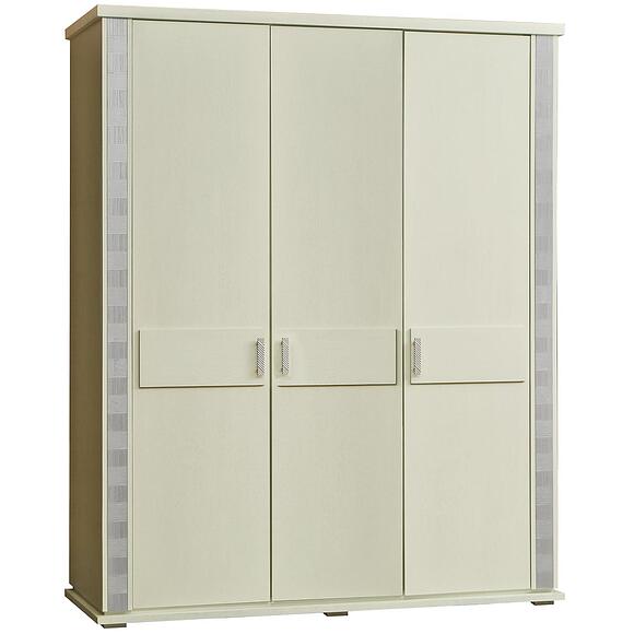 Шкаф для одежды «Тунис» П6.343.1.01 (П344.01/1), Материал: массив дуба, Цвет: Слоновая кость с серебром (Shkaf_Tunis_P344-01_slonkost_s_serebrom.jpg) Шкаф для одежды «Тунис» П6.343.1.01 (П344.01/1)