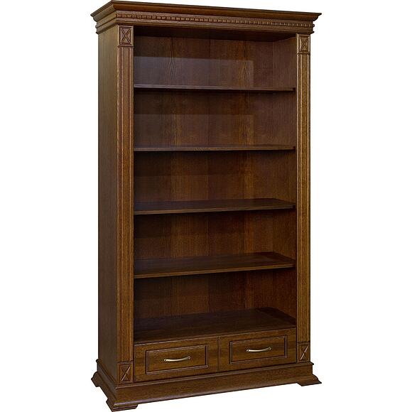 Стеллаж 2д «Верди Классик» П1.0487.0.22, Материал: массив дуба, Цвет: Черешня (Shkaf_Verdi_Luks_2_P487-22_chereshnya-2.jpg) Стеллаж 2д «Верди Классик» П1.0487.0.22