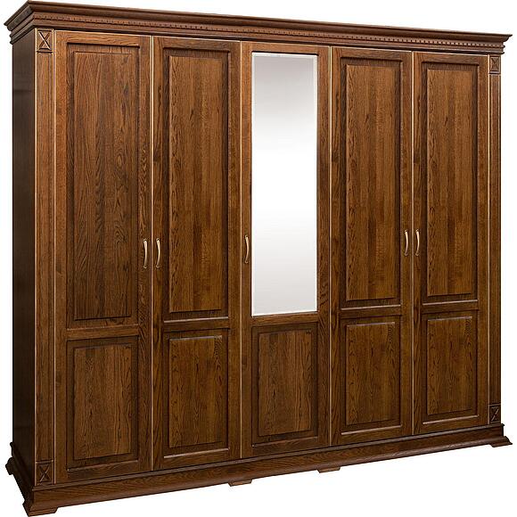 Шкаф для одежды 5д «Верди Классик» П3.0487.1.27, Материал: массив дуба, Цвет: Черешня с золочением (Shkaf_Verdi_P434-12_chereshnya_s_zolocheniem-2.jpg) Шкаф для одежды 5д «Верди Классик» П3.0487.1.27