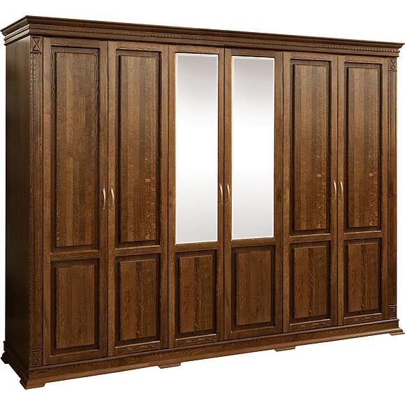 Шкаф для одежды 6д «Верди Классик» П3.0487.1.28, Материал: массив дуба, Цвет: Черешня (Shkaf_Verdi_P434-13_chereshnya-1.jpg) Шкаф для одежды 6д «Верди Классик» П3.0487.1.28