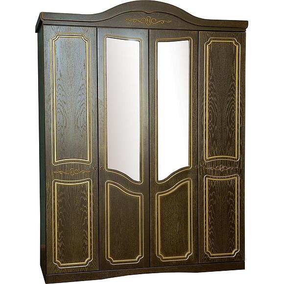 Шкаф для одежды 4д «Беатрис 2663-01» БМ831 (мускат с зол.)