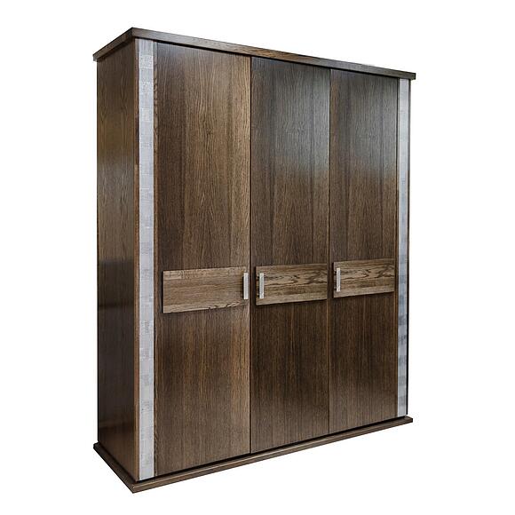 Шкаф для одежды «Тунис» П6.343.1.01 (П344.01/1), Материал: массив дуба, Цвет: Венге с серебром (Shkaf_dlya_odezhdy_Tunis_P344-01-1_Venge_s_serebrom-1.jpg) Шкаф для одежды «Тунис» П6.343.1.01 (П344.01/1)