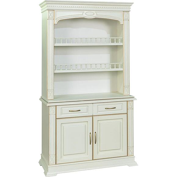 Шкаф комбинированный 2д «Верди Классик» П1.0487.0.41, Материал: массив дуба, Цвет: Слоновая кость с золочением (Shkaf_kombinirovannii_Verdi_Luks_2-1_P487-41_slon_kost_s_zolocheniem-1.jpg) Шкаф комбинированный 2д «Верди Классик» П1.0487.0.41