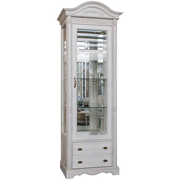 Шкаф-витрина «Паола» БМ2.671.0.05(2102), Материал: массив дуба, Цвет: Розовый пепел (Shkaf_s_vitrinoj_Paola-2102_BM670_rozovii_pepel--kopiya.jpg) Шкаф-витрина «Паола» БМ2.671.0.05(2102)