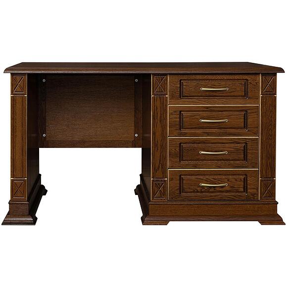 Стол письменный «Верди Классик» П3.0487.2.09, Материал: массив дуба, Цвет: Черешня с золочением (Stol_Verdi_Luks_9_P432-14_chereshniy_s_zolocheniem-1.jpg) Стол письменный «Верди Классик» П3.0487.2.09