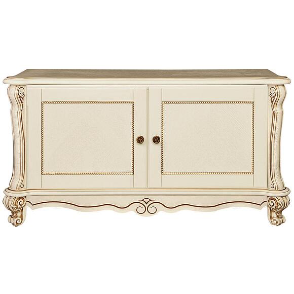 Тумба «Алези» П1.350.3.07 (П540.07), Материал: массив дуба, Цвет: Слоновая кость с золочением (Tumba_P540.jpg) Тумба «Алези» П1.350.3.07 (П540.07)