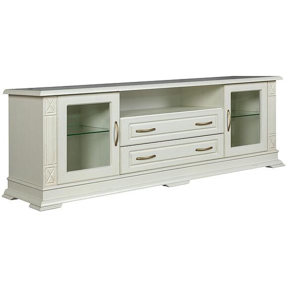 Тумба ТВ «Верди Классик» П1.0487.0.46, Материал: массив дуба, Цвет: Слоновая кость (Tumba_VerdiLuxTV22_P487-46_slonkost-1.jpg) Тумба ТВ «Верди Классик» П1.0487.0.46