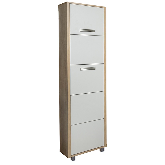 Тумба для обуви «Акцент» П3.595.3.08, Цвет: Персидский жемчуг + Дуб Мадуро (Tumba_dlya_obuvi_Akcent_3-595-3-08_-2.jpg) Тумба для обуви «Акцент» П3.595.3.08