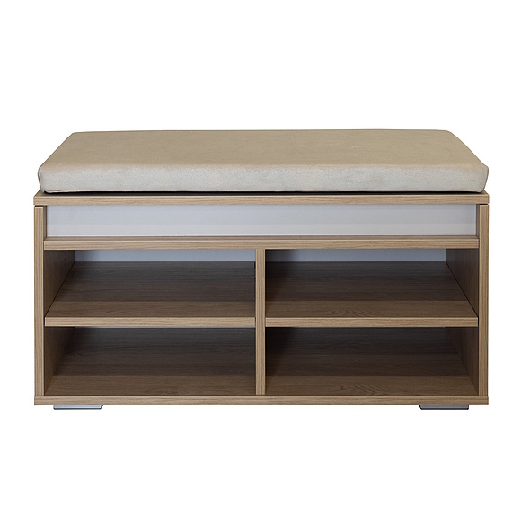 Тумба для обуви «Акцент» П3.595.3.02, Цвет: Персидский жемчуг + Дуб Мадуро (Tumba_dlya_obuvi_Akcent_P3-595-3-02.jpg) Тумба для обуви «Акцент» П3.595.3.02