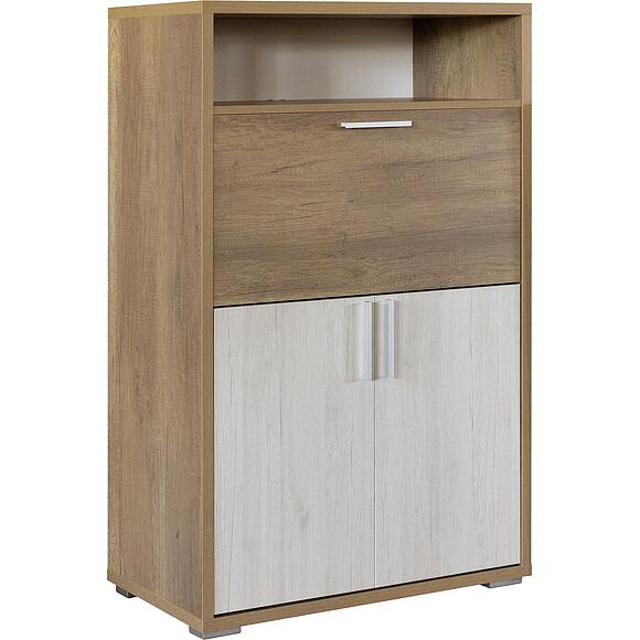 Тумба для обуви «Верес»  П3.564.3.07(564.07), Материал: ЛДСП, Цвет: Дуб бордо лайт+Дуб каньон (Tumba_dlya_obuvi_Veres_P_3-564-3-7_dub_bordo_lait-dub_kanion_.jpg) Тумба для обуви «Верес»  П3.564.3.07(564.07)