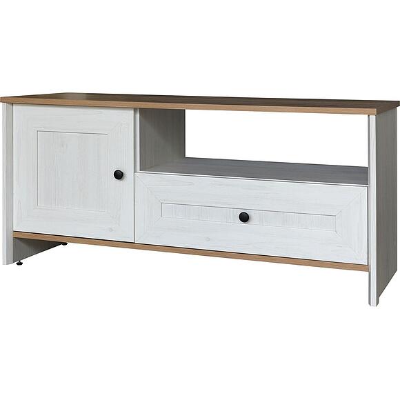 Тумба «Парма П7.050.0.21 - Только онлайн, Материал: ЛДСП+МДФ, Цвет: сосна рандерс + дуб кантри золотой (Tymba_Tv_Parma_P050-201_sosna_randers-dyb_kantri_zolotoi-2.jpg) Тумба «Парма П7.050.0.21 - Только онлайн