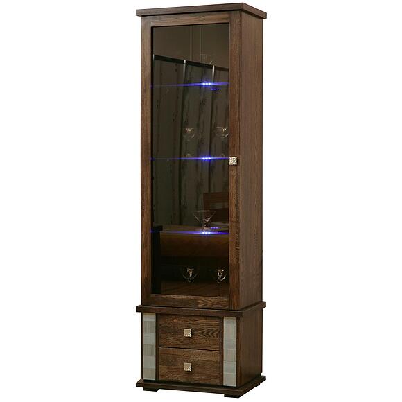 Шкаф с витриной «Тунис» П6.343.0.21-01 (П343.21Ш)