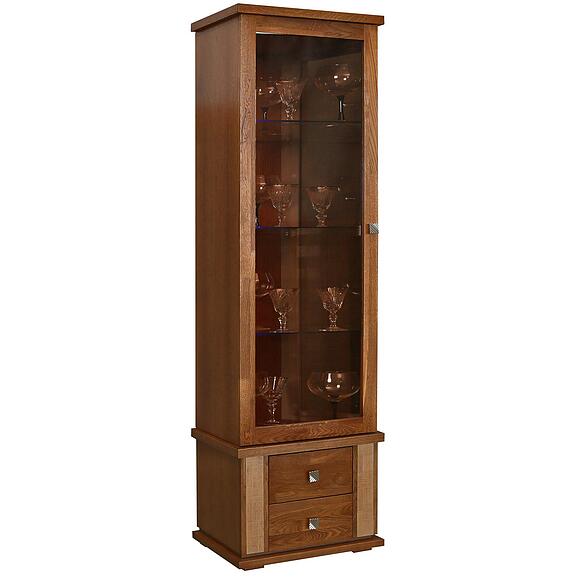 Шкаф с витриной «Тунис» П6.343.0.21-01 (П343.21Ш)