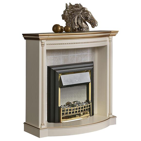 Подставка «Валенсия Классик» П3.0589.0.13, Цвет: Античная темпера с золочением (kamin-valensia-1.jpg) Подставка «Валенсия Классик» П3.0589.0.13