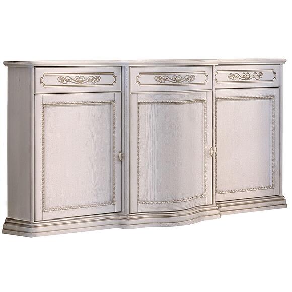 Тумба «Бристоль» П3.588.0.05, Материал: массив дуба, Цвет: Молоко + розовый жемчуг (komod-1.jpg) Тумба «Бристоль» П3.588.0.05