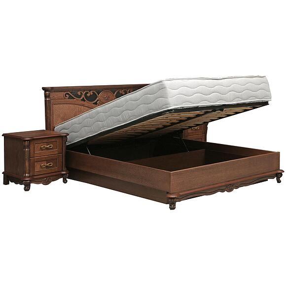 Кровать двойная «Алези» с низким изножьем, Материал: массив дуба, Цвет: Табак, Механизм трансформации: с механизмом, Спальное место: 2000x1600 мм, Размер: 2180х1852х1045 (krovat_dvoinaya_alezi_16-1_p349_16-1p_tabak_25bdc07a2a56765d23424c0e423-1.jpg) Кровать двойная «Алези» с низким изножьем