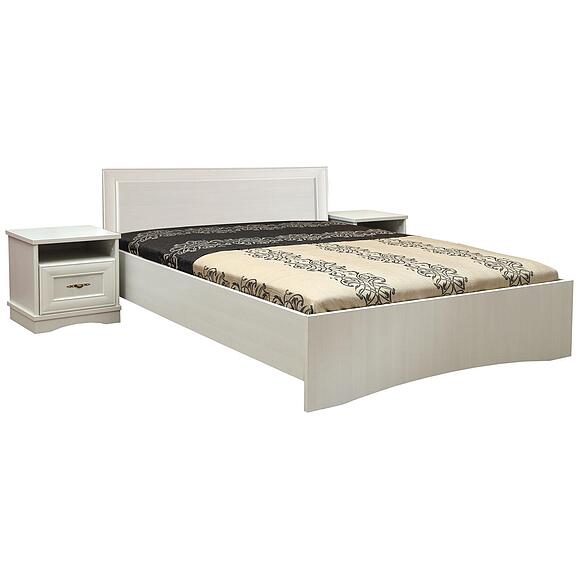 Кровать 2-16 «Турин» П7.036.1.01 (П036.121М), Материал: ЛДСП+МДФ, Цвет: Сосна карелия, Спальное место: 2000x1600 мм, Размер: 2058×1662×848 (krovat_dvoinaya_turin_p036_121_white-1.jpg) Кровать 2-16 «Турин» П7.036.1.01 (П036.121М)