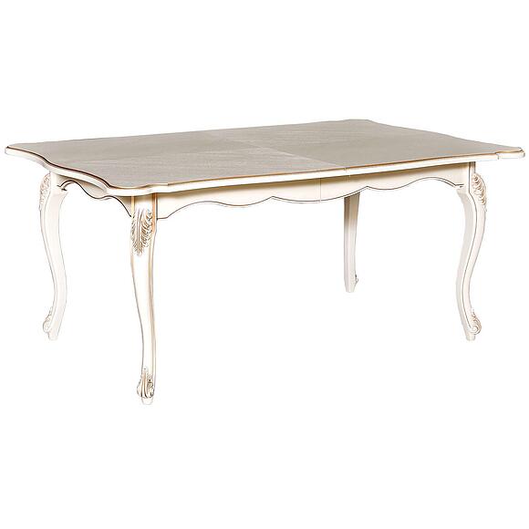 Стол обеденный «Алези» П1.350.4.09 (П353.09), Материал: массив дуба, Цвет: Слоновая кость с золочением (p353-09_ant_bronza_oborot.jpg) Стол обеденный «Алези» П1.350.4.09 (П353.09)