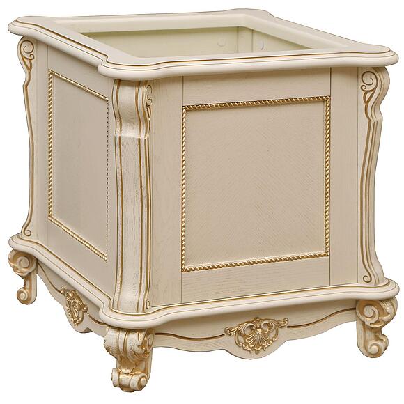 Подставка под цветы «Алези» П1.350.0.20 (П350.20), Цвет: Слоновая кость с золочением (podstavka_dekor_zvety_alezi_p350_20_slon_kost.jpg) Подставка под цветы «Алези» П1.350.0.20 (П350.20)