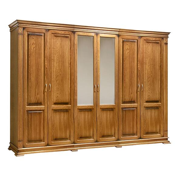 Шкаф для одежды 6д «Верди Классик» П3.0487.1.28, Материал: массив дуба, Цвет: Дуб рустикаль с патинированием (shkaf_6-dvern_verdi_p434_13_dub_rustikal_patina5d5cdcaa82993-1.jpg) Шкаф для одежды 6д «Верди Классик» П3.0487.1.28