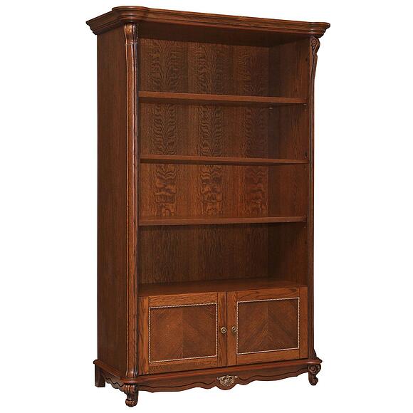 Стеллаж 2д «Алези» П1.350.0.24 (П350.24), Материал: массив дуба, Цвет: Античная бронза (shkaf_alezi_2_p350_24_antich_bronza.jpg) Стеллаж 2д «Алези» П1.350.0.24 (П350.24)