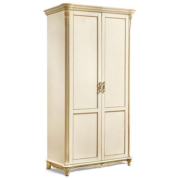 Шкаф для одежды 2д «Алези» П1.350.1.01 (П349.10), Материал: массив дуба, Цвет: Слоновая кость с золочением (shkaf_alezi_p349_10_slon_kost_zoloto.jpg) Шкаф для одежды 2д «Алези» П1.350.1.01 (П349.10)