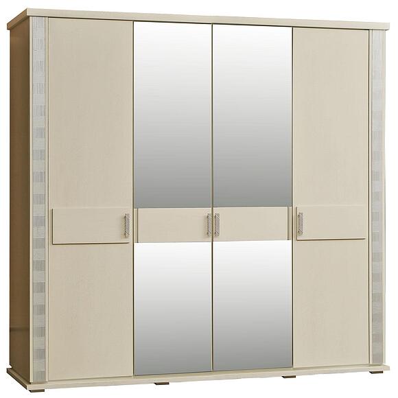 Шкаф для одежды «Тунис» П6.343.1.09-01 (П344.09), Материал: массив дуба, Цвет: Слоновая кость с серебром (shkaf_dlya_odejdy_tunis_p344_09_slon_kost_serebro.jpg) Шкаф для одежды «Тунис» П6.343.1.09-01 (П344.09)