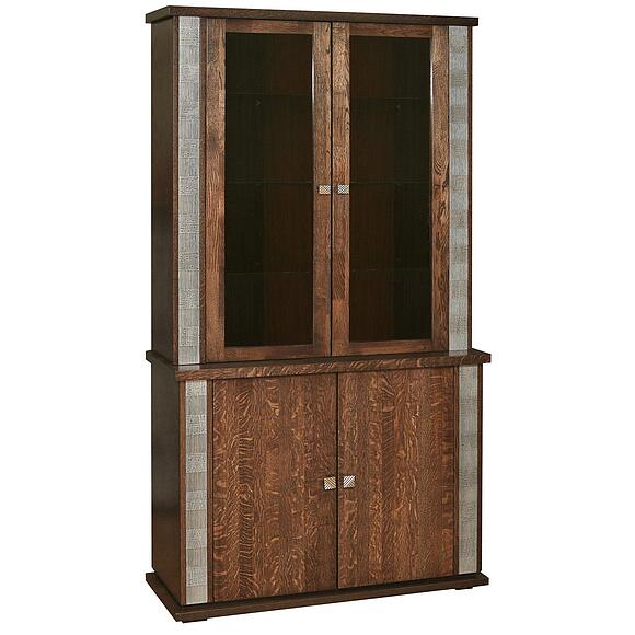 Шкаф 2д «Тунис» П6.343.0.17 (П343.17Ш), Материал: массив дуба, Цвет: Венге с серебром (shkaf_kombinir_tunis_p343_17sh_venge.jpg) Шкаф 2д «Тунис» П6.343.0.17 (П343.17Ш)