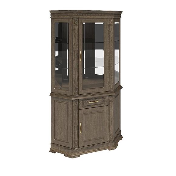 Шкаф комбинированный угловой «Верди Классик» П1.0487.0.18, Материал: массив дуба, Цвет: Табак (shkaf_kombinir_verdi_1uz_p487_18z_tabak5c7791dca2a11-2.jpg) Шкаф комбинированный угловой «Верди Классик» П1.0487.0.18