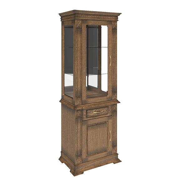 Шкаф комбинированный «Верди Классик» П1.0487.0.34-01, Материал: массив дуба, Цвет: Дуб рустикаль с патинированием (shkaf_kombinir_verdi_1z_p487_34-01z_dub_rustikal_patina5c7e67beac447-1.jpg) Шкаф комбинированный «Верди Классик» П1.0487.0.34-01