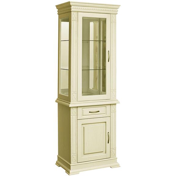 Шкаф комбинированный «Верди Классик» П1.0487.0.34-01, Материал: массив дуба, Цвет: Слоновая кость (shkaf_kombinir_verdi_1z_p487_34-01z_slon_kost-1.jpg) Шкаф комбинированный «Верди Классик» П1.0487.0.34-01