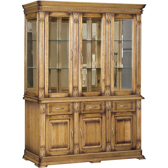 Шкаф комбинированный 3д «Верди Классик» П1.0487.0.20, Материал: массив дуба, Цвет: Дуб рустикаль с патинированием (shkaf_kombinir_verdi_3z_p487_20z_dub_rustikal_patinir-1.jpg) Шкаф комбинированный 3д «Верди Классик» П1.0487.0.20