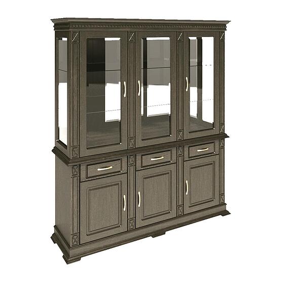 Шкаф комбинированный 3д «Верди Классик» П1.0487.0.20, Материал: массив дуба, Цвет: Венге (shkaf_kombinir_verdi_3z_p487_20z_venge5c7d27734a0ca-1.jpg) Шкаф комбинированный 3д «Верди Классик» П1.0487.0.20