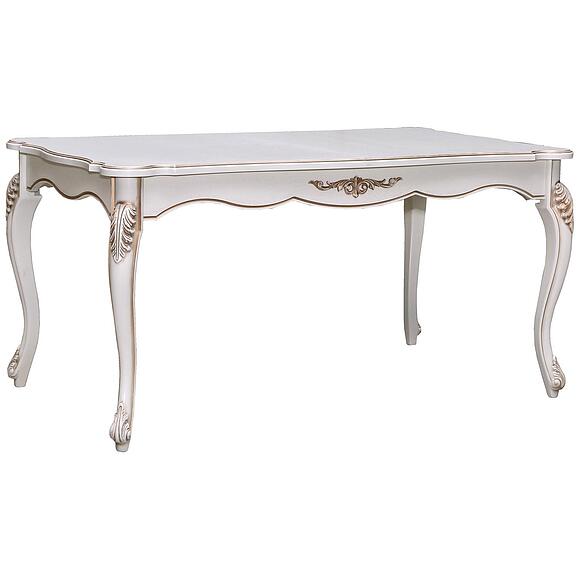 Стол обеденный «Алези» П1.350.4.08 (П353.08), Материал: массив дуба, Цвет: Слоновая кость с золочением (stol_alezi_3r_p353_08_slon_kost.jpg) Стол обеденный «Алези» П1.350.4.08 (П353.08)