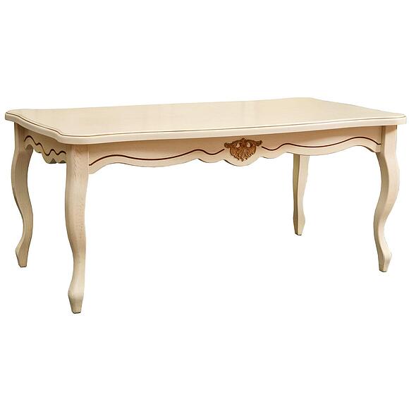 Стол журнальный «Алези» П1.350.0.40 (П354.02), Материал: массив дуба, Цвет: Слоновая кость с золочением (stol_jurn_alezi_02_p354_02_slon_kost.jpg) Стол журнальный «Алези» П1.350.0.40 (П354.02)